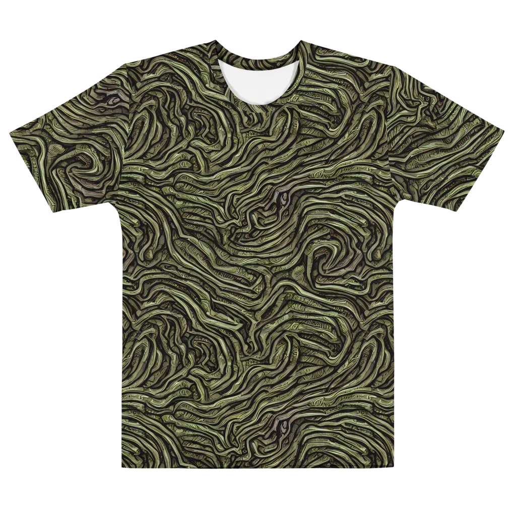 Moss Current on Men's Cotton Crew Neck T-Shirt — Front