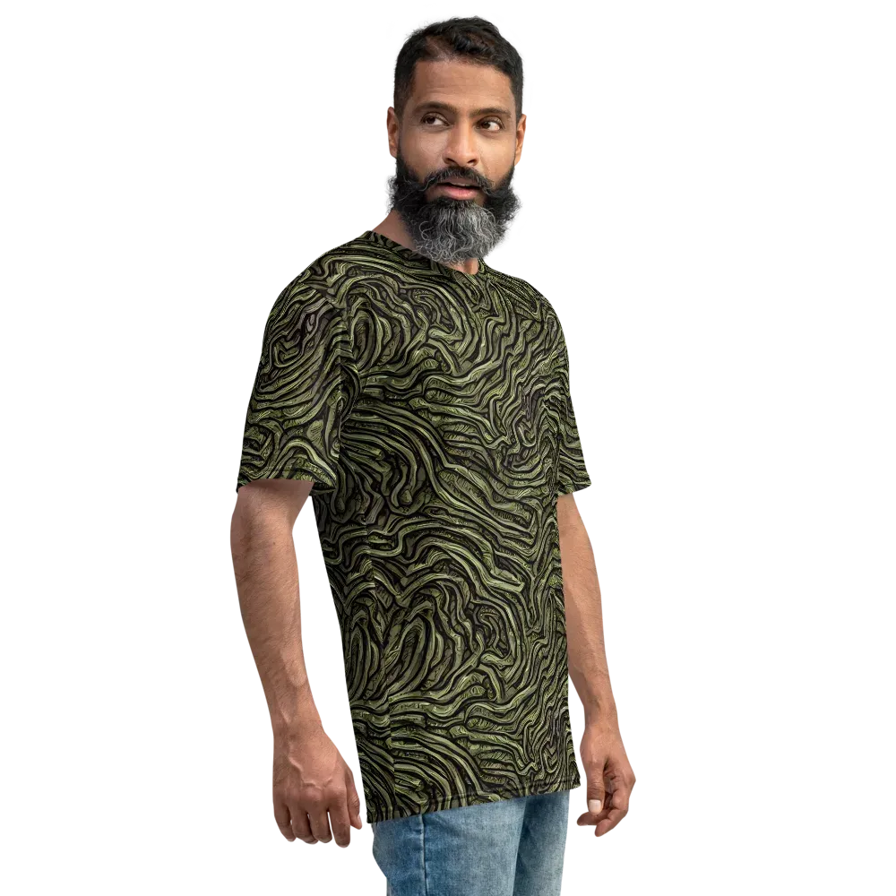 Moss Current on Men's Crew Neck T-Shirt — Right