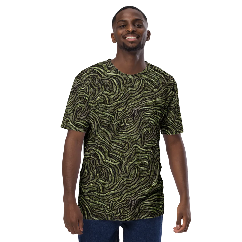 Moss Current on Men's Crew Neck T-Shirt — Front