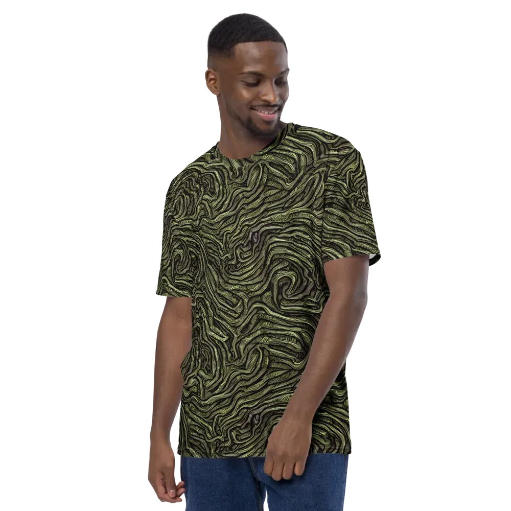 Moss Current on Men's Crew Neck T-Shirt — Left