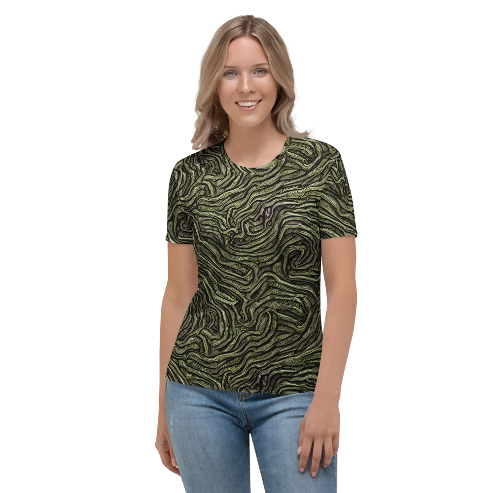 Moss Current on Women's Crew Neck T-Shirt — Front