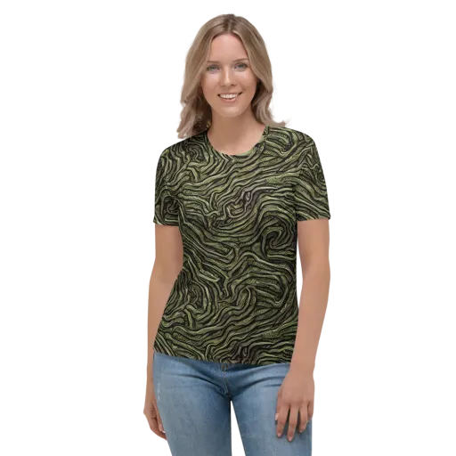 Moss Current on a Women's Crew Neck T-Shirt