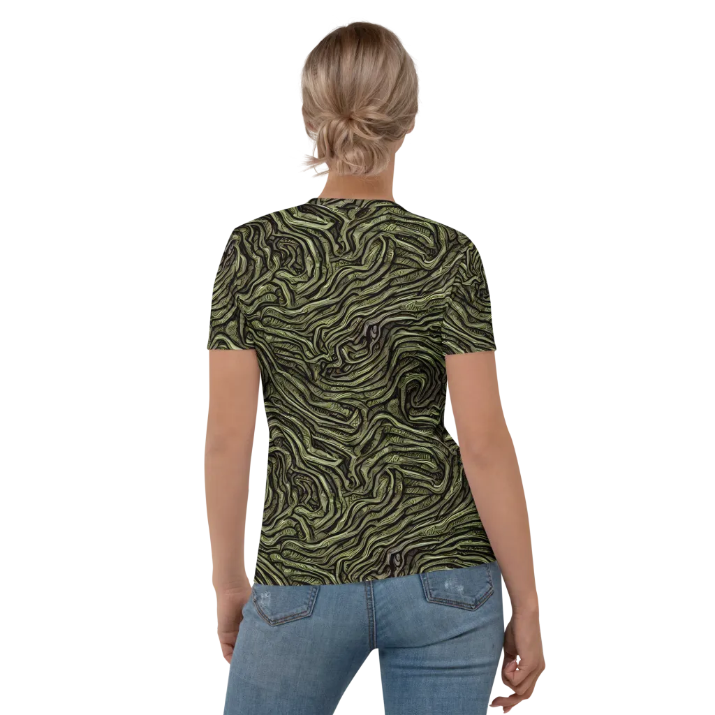 Moss Current on Women's Crew Neck T-Shirt — Back