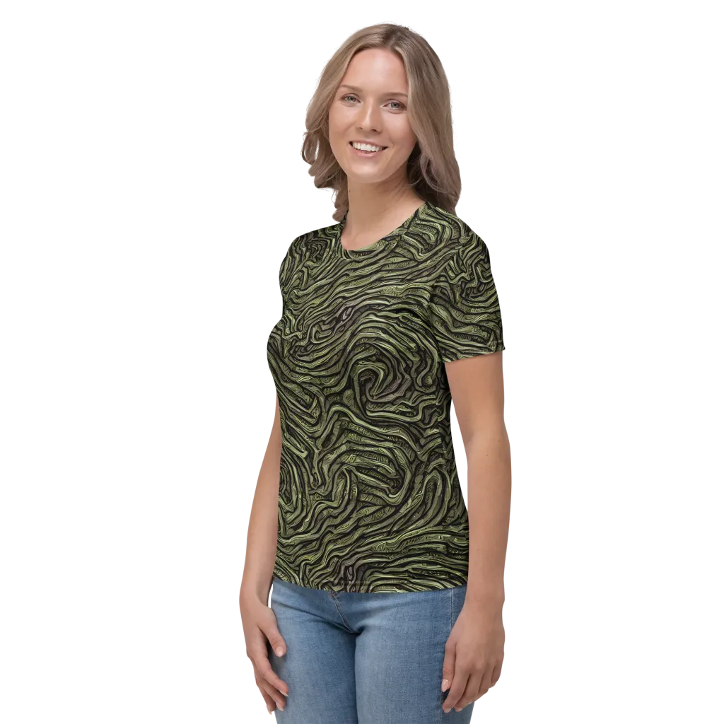 Moss Current on Women's Crew Neck T-Shirt — Left