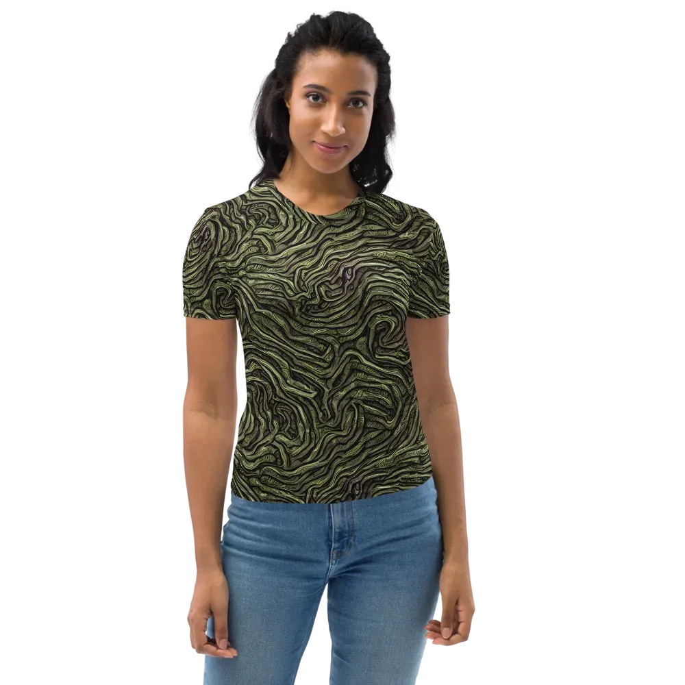 Moss Current on Women's Crew Neck T-Shirt — Front