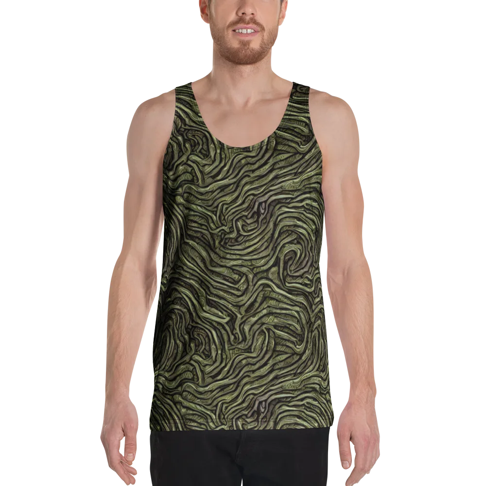 Moss Current on Men's Tank Top — Front