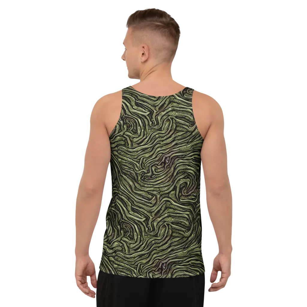Moss Current on Men's Tank Top — Back