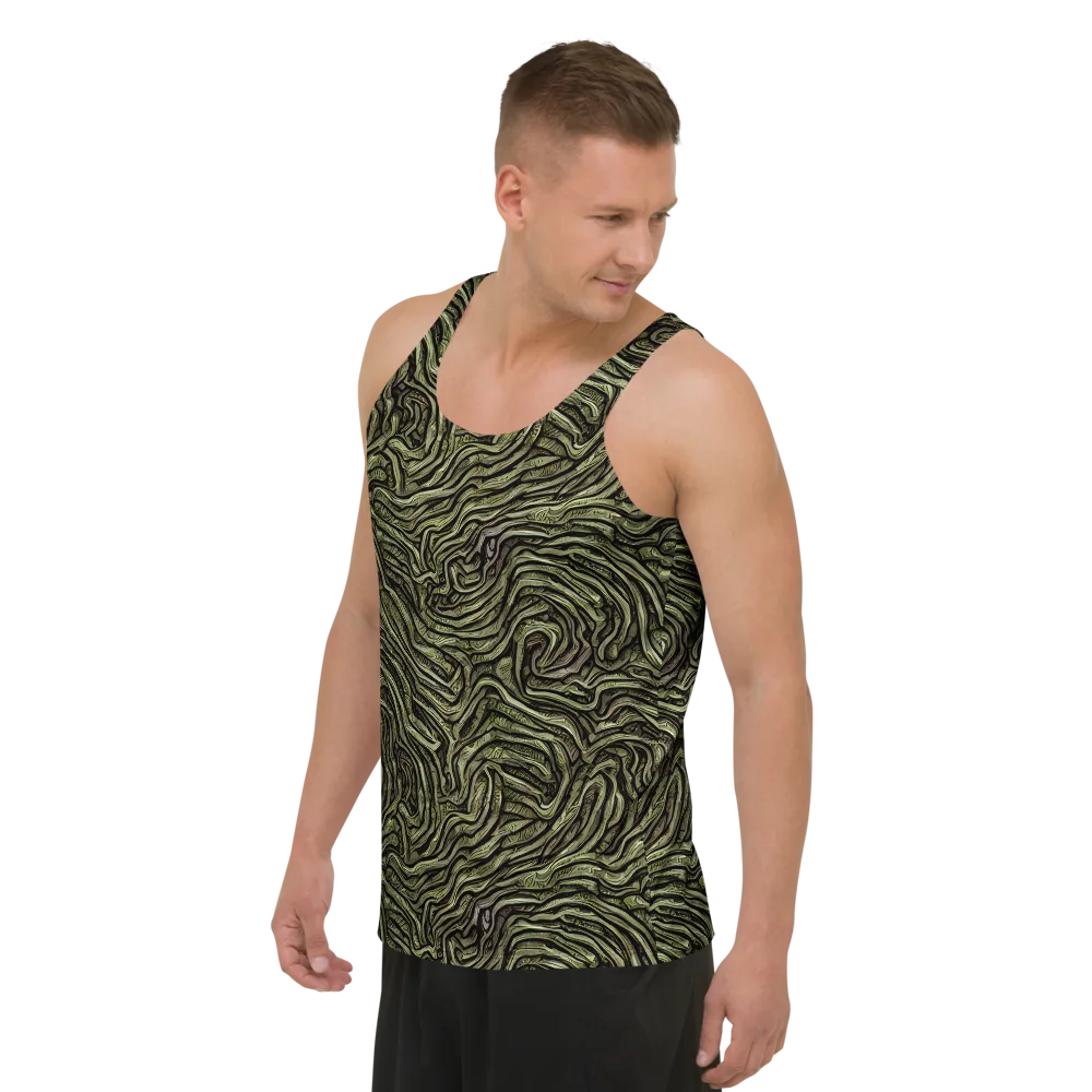 Moss Current on Men's Tank Top — Left Front