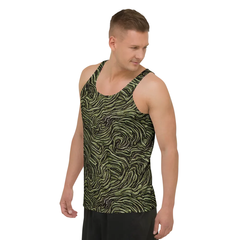 Moss Current on Men's Tank Top — Left Front
