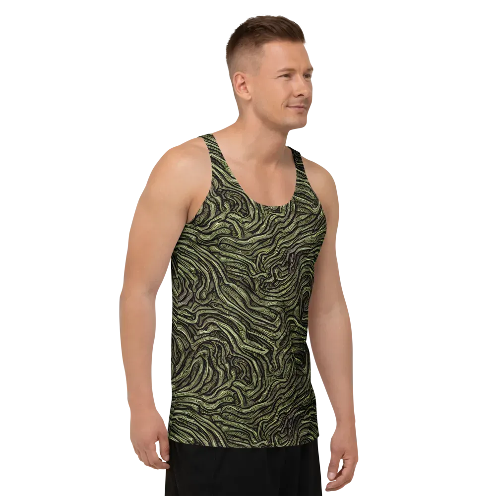 Moss Current on Men's Tank Top — Right Front