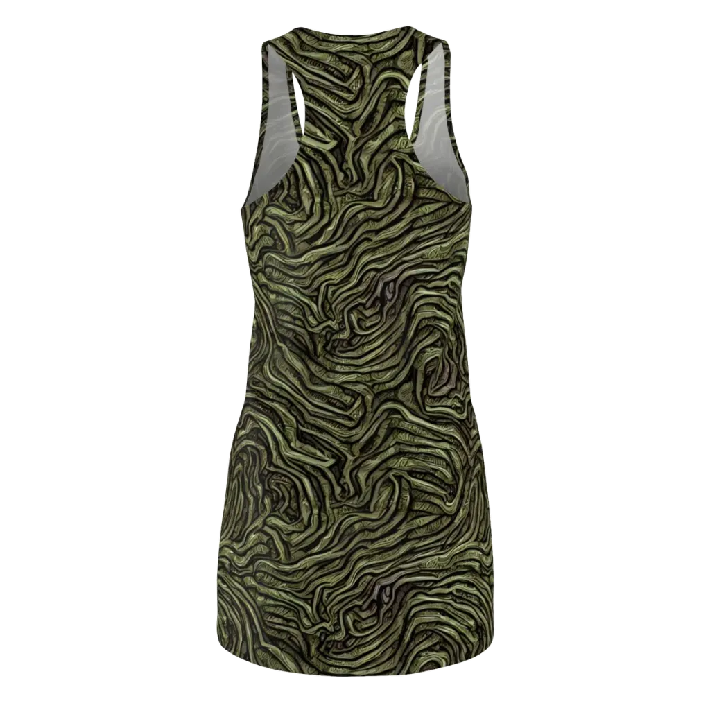 Moss Current on Racerback Dress — Back