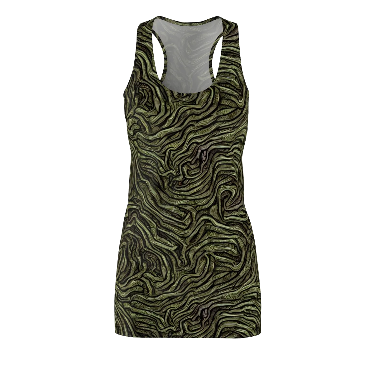 Moss Current on Racerback Dress — Front