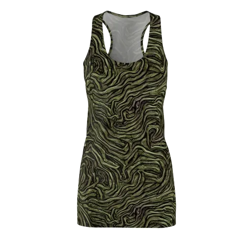 Moss Current on a Racerback Dress