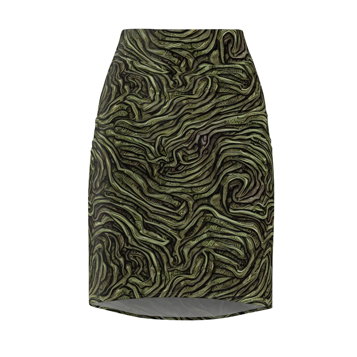 Moss Current on Pencil Skirt — Front