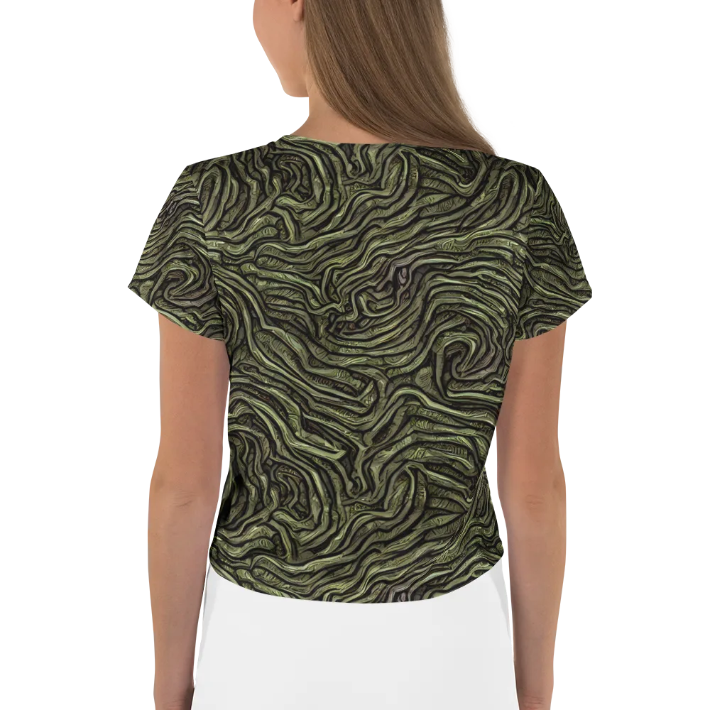 Moss Current on Crop Tee — Back