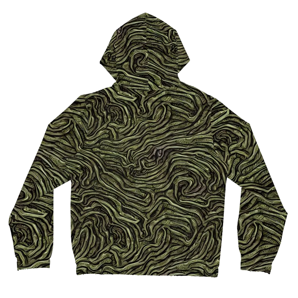 Moss Current on Women's Full-Zip Hoodie — Back