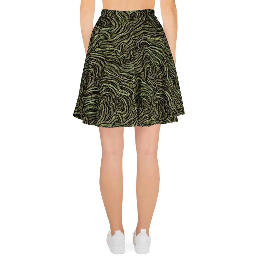 Moss Current on Skater Skirt — Back