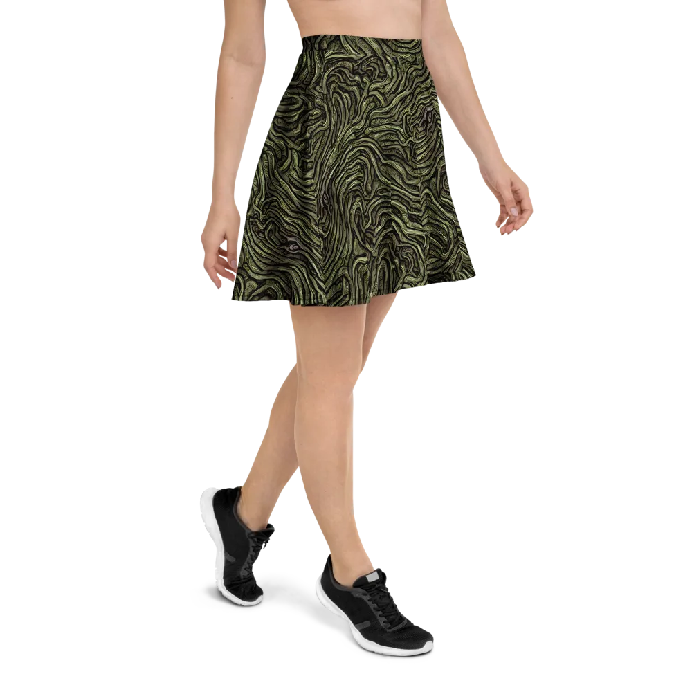Moss Current on Skater Skirt — Right