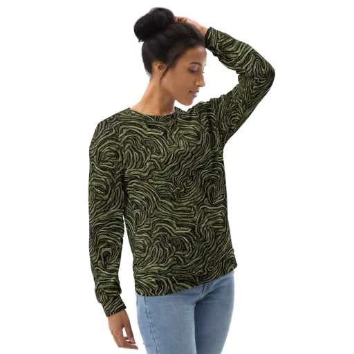 Moss Current on a Sweatshirt