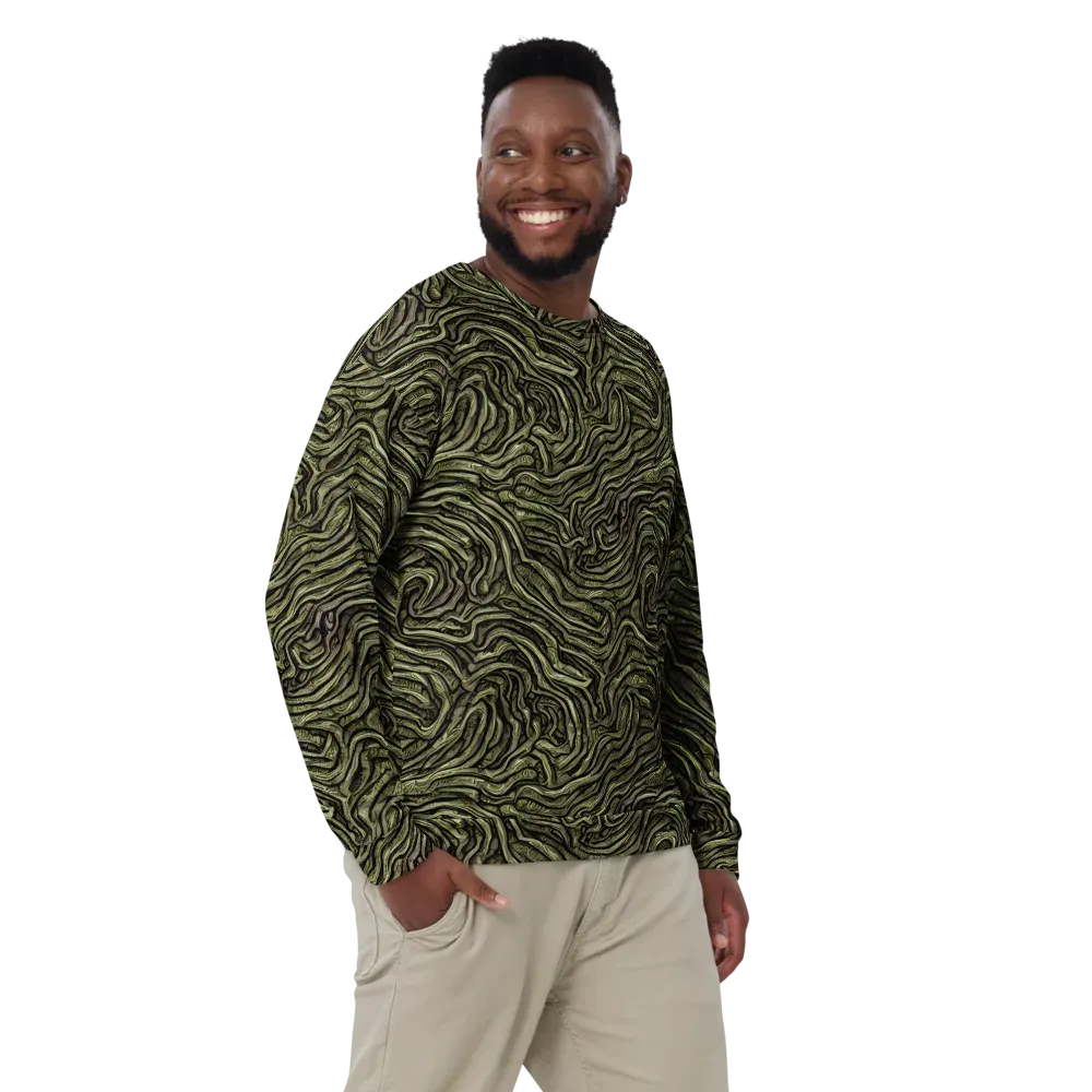 Moss Current on Sweatshirt — Front
