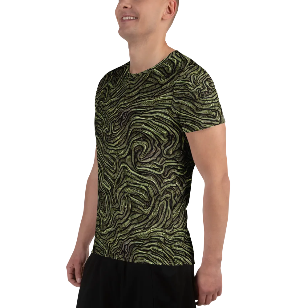 Moss Current on Men's Athletic T-Shirt — Left