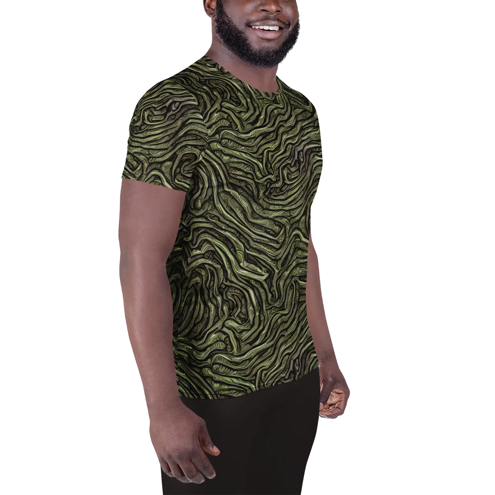 Moss Current on Men's Athletic T-Shirt — Right
