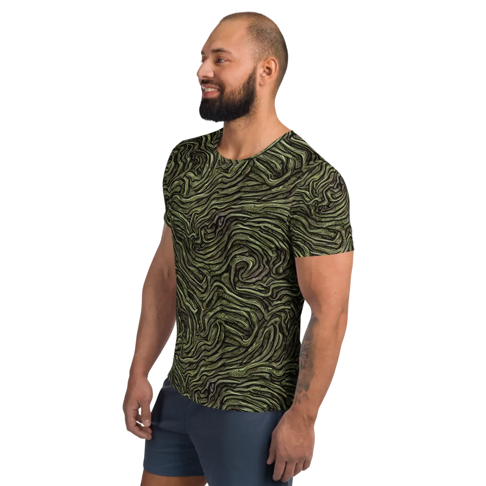 Moss Current on Men's Athletic T-Shirt — Left