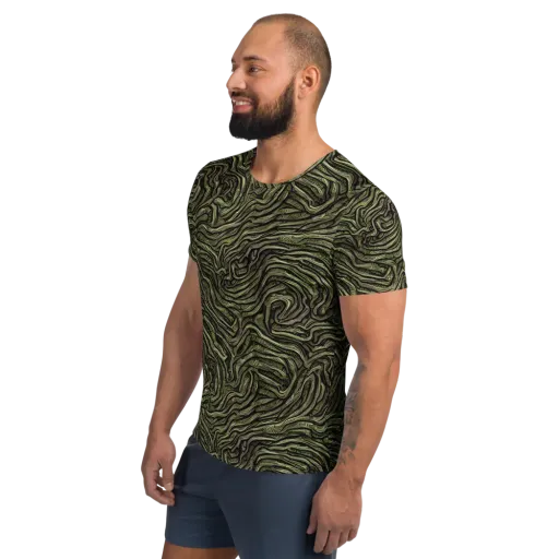 Moss Current on a Men's Athletic T-Shirt