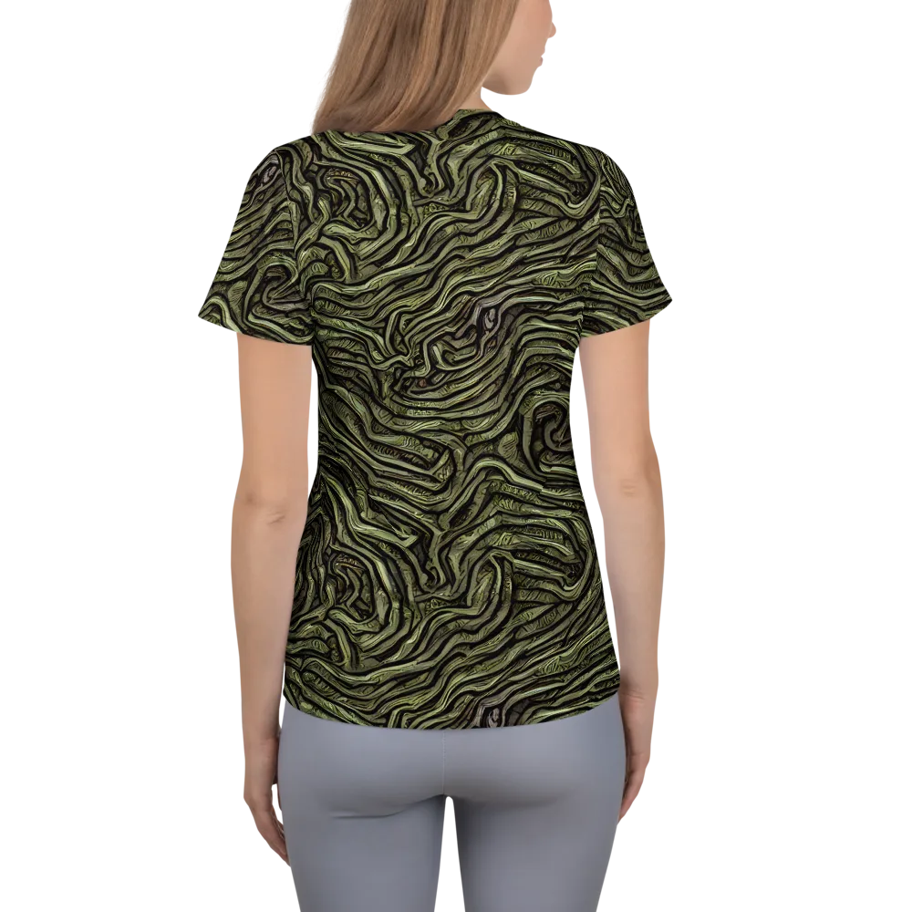 Moss Current on Women's Athletic T-Shirt — Back