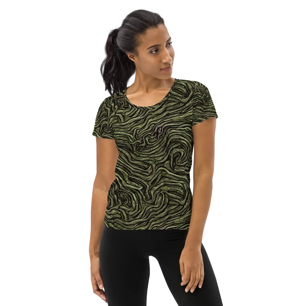 Moss Current on Women's Athletic T-Shirt — Front