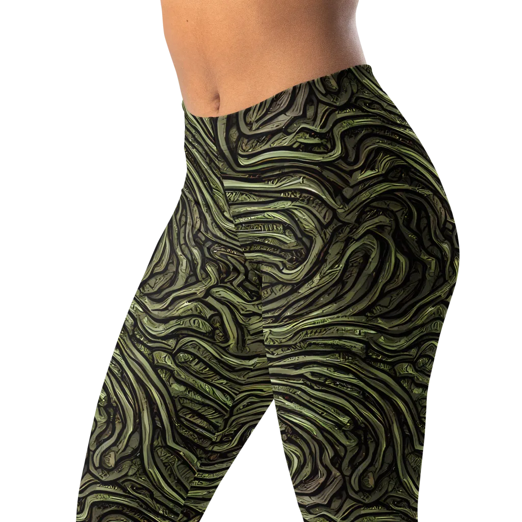 Moss Current on Leggings — Left Front