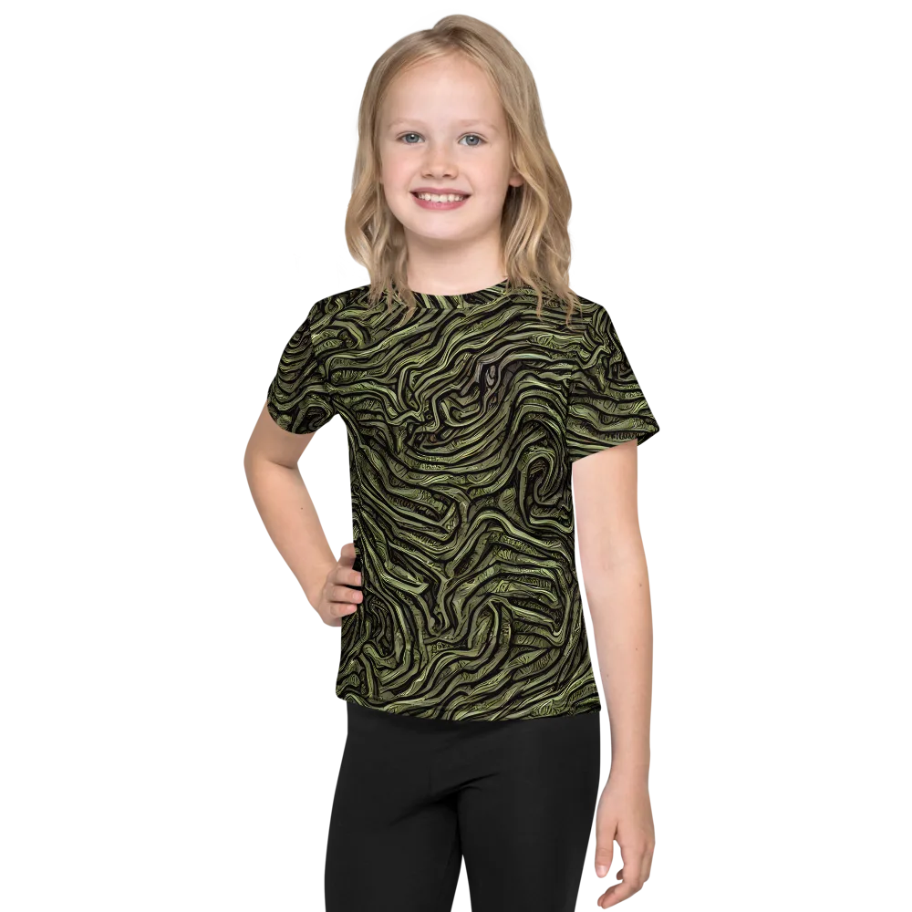 Moss Current on Kids Crew Neck T-Shirt — Front