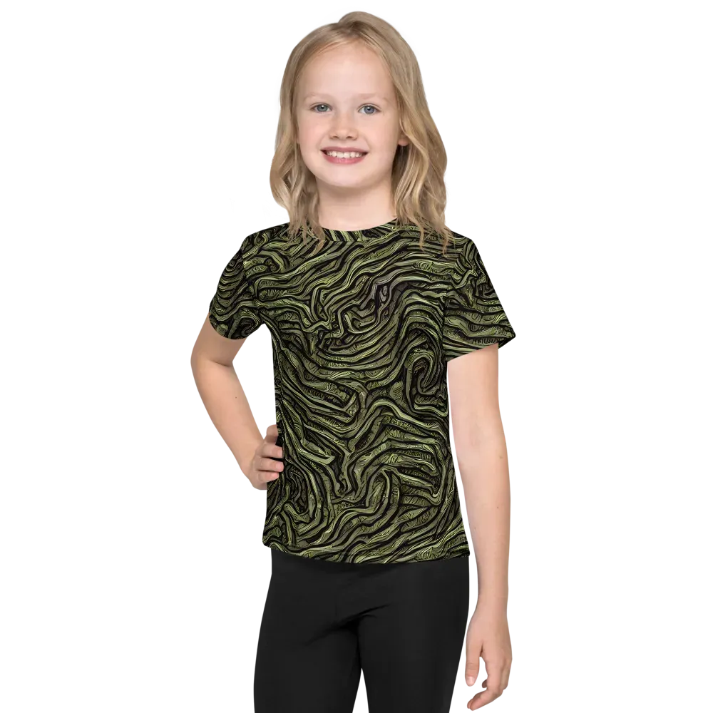 Moss Current on Kids Crew Neck T-Shirt — Front