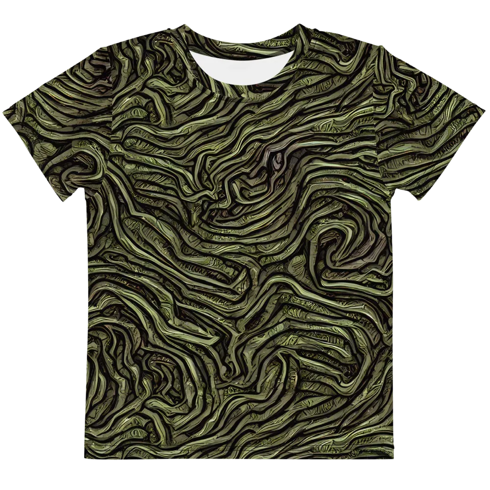Moss Current on Kids Crew Neck T-Shirt — Front