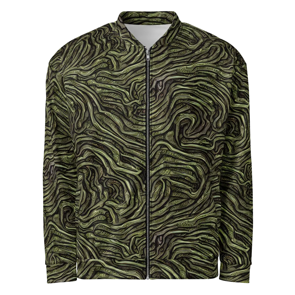 Moss Current on Bomber Jacket — Front