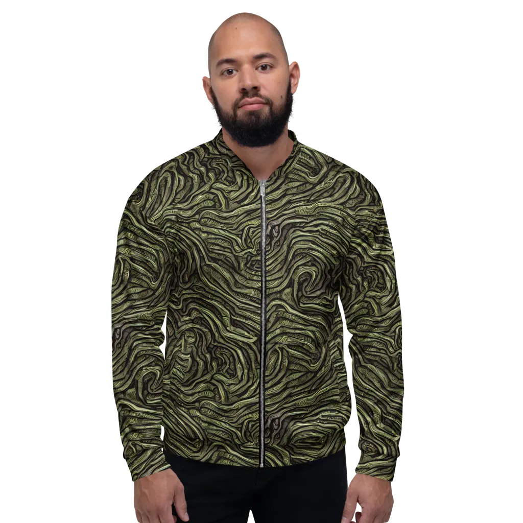 Moss Current on Bomber Jacket — Front