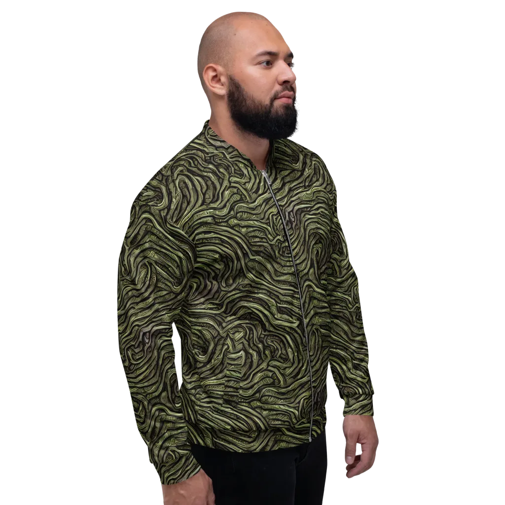 Moss Current on Bomber Jacket — Right