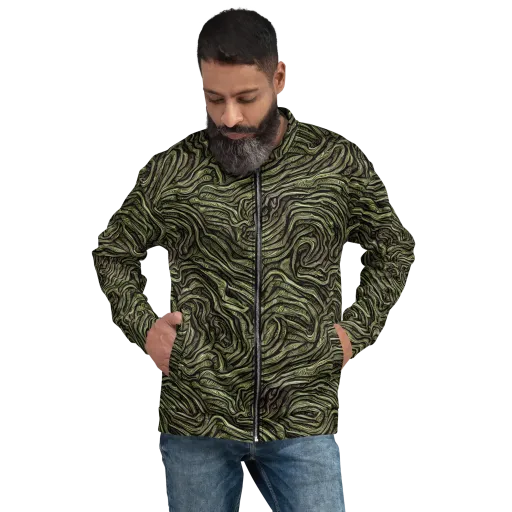 Moss Current on a Bomber Jacket
