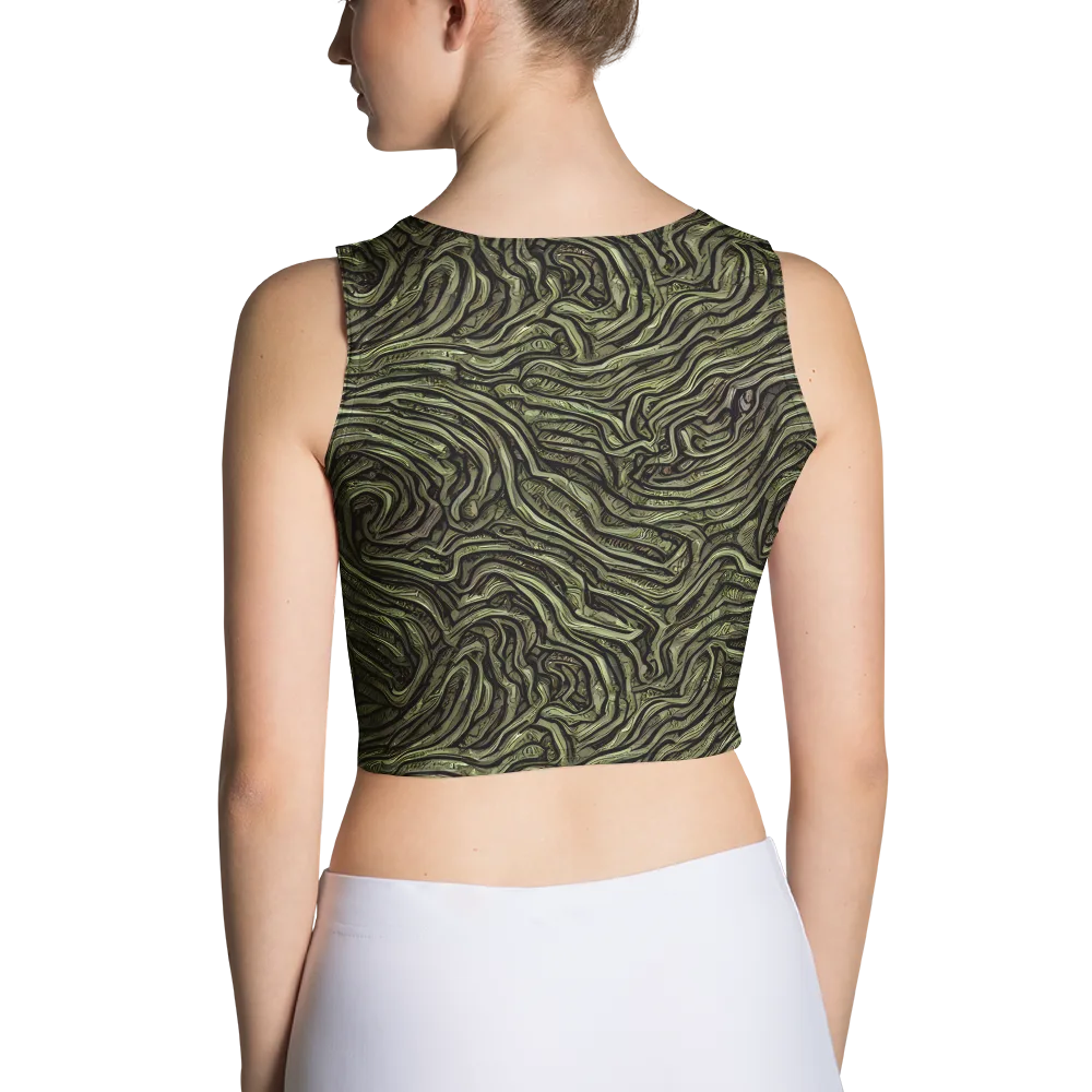 Moss Current on Crop Top — Back