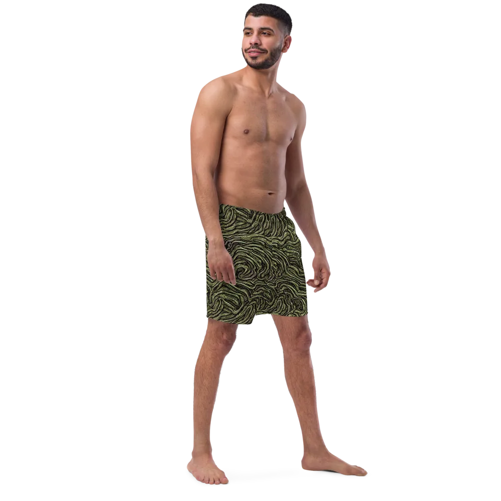 Moss Current on Swim Trunks — Right Front