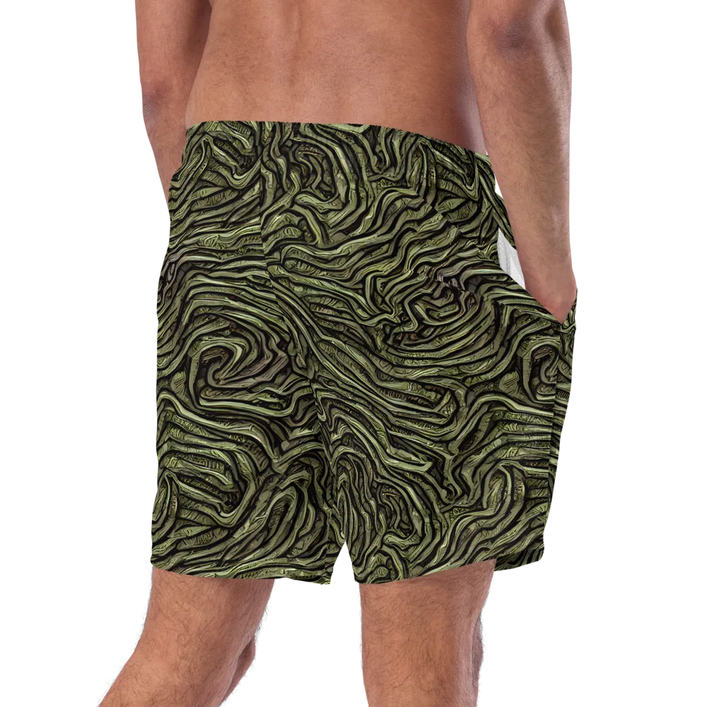 Moss Current on Swim Trunks — Right Back