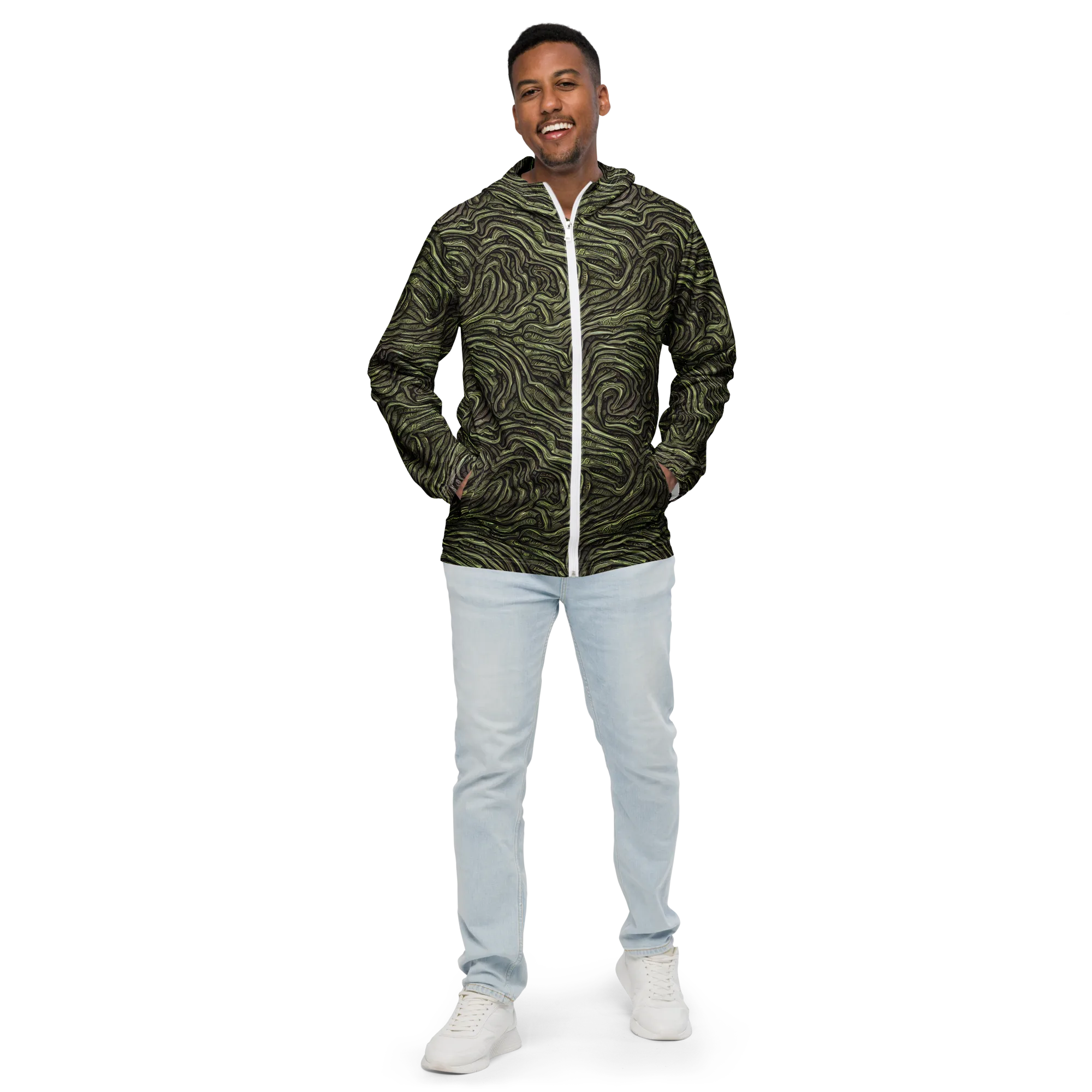 Moss Current on Men's Windbreaker — Front