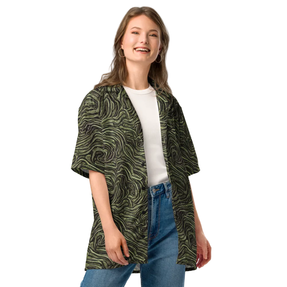 Moss Current on Button Shirt — Front