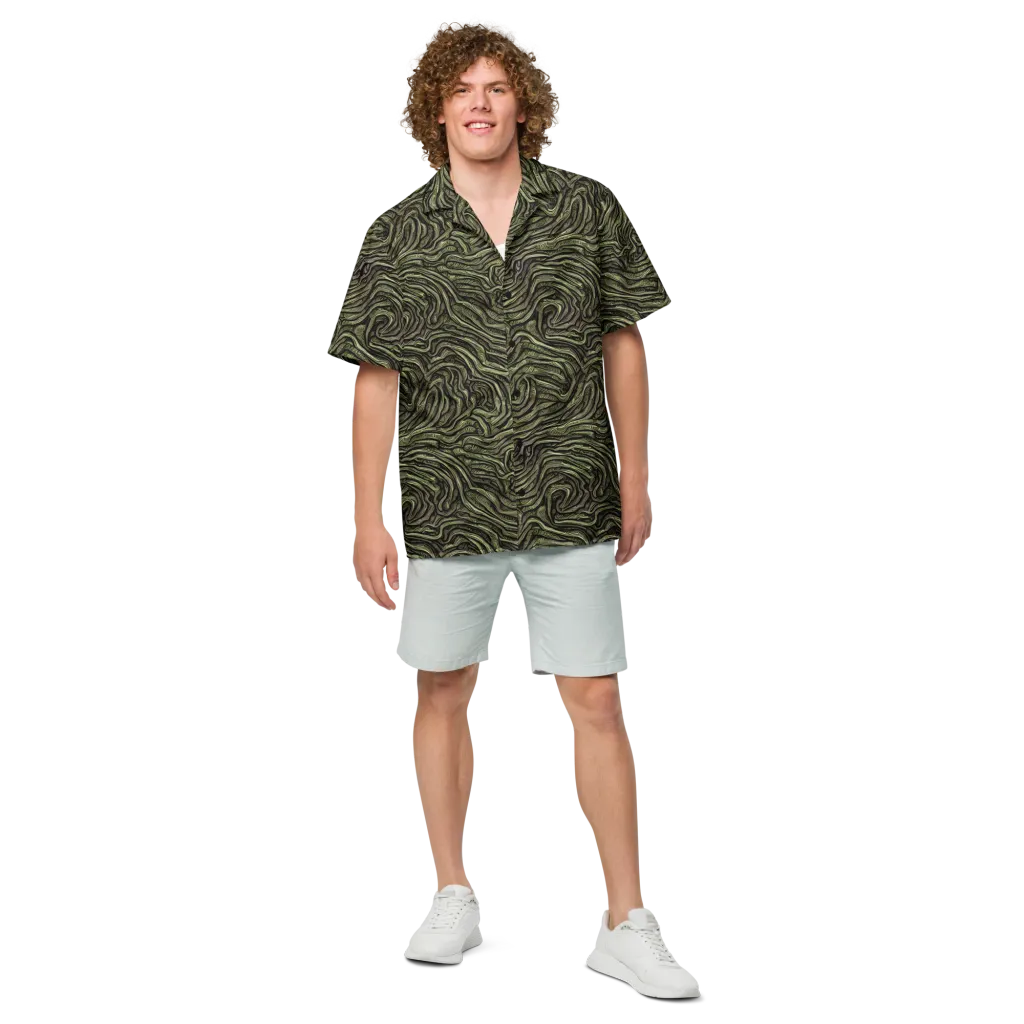 Moss Current on Button Shirt — Front