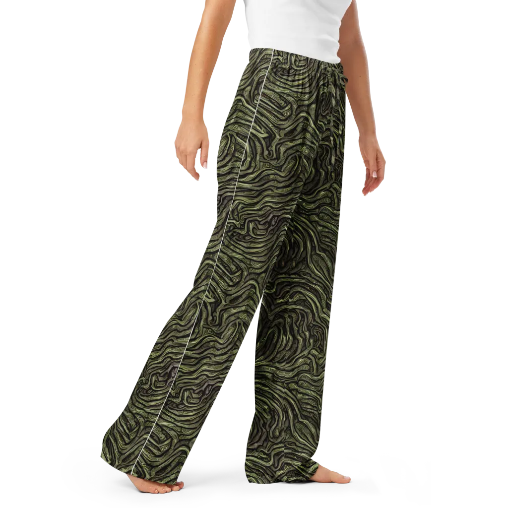 Moss Current on Women's Pajama Pants — Right Front