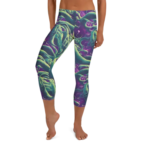 Viridian Flux on a Capri Leggings