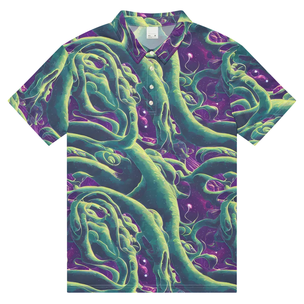 Viridian Flux on Men's Slim Fit Polo Shirt — Front