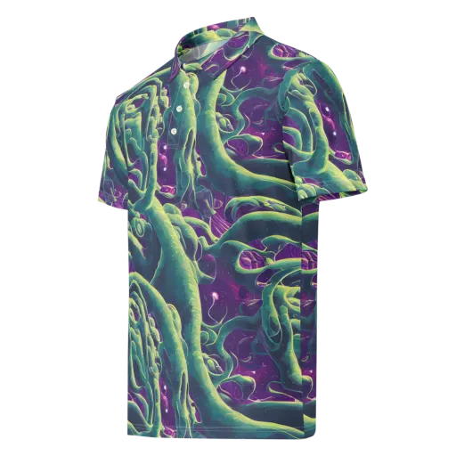 Viridian Flux on a Men's Slim Fit Polo Shirt