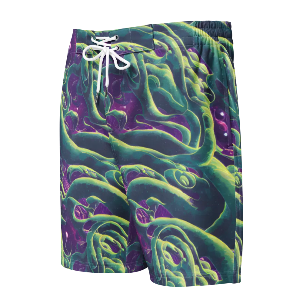 Viridian Flux on Men's Board Shorts — Front