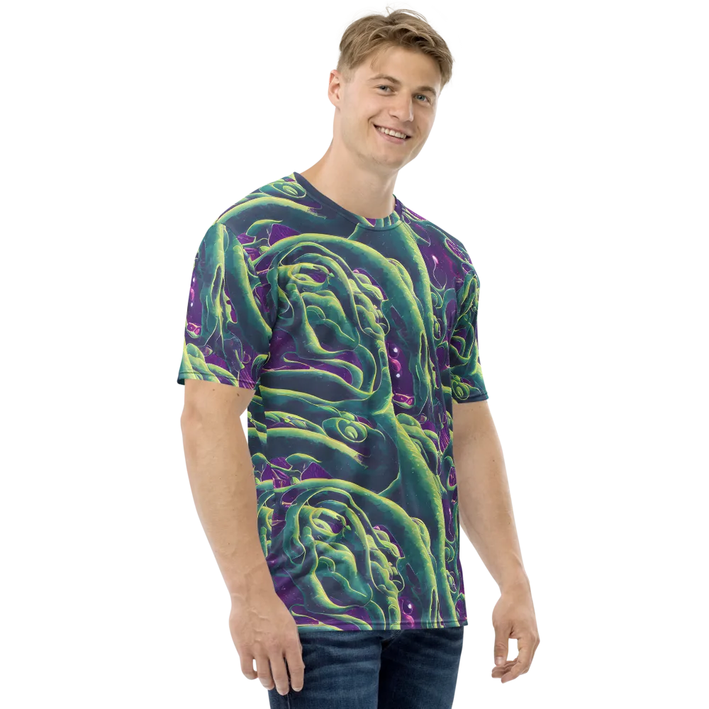 Viridian Flux on Men's Crew Neck T-Shirt — Right